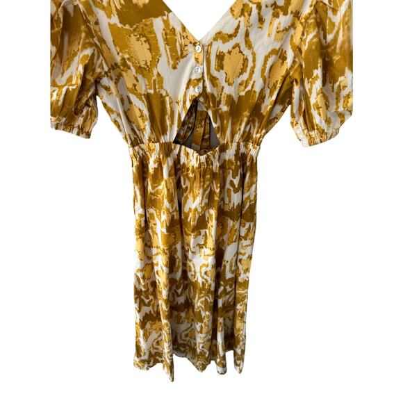 Cleobella Sadie Dress Watercolor Ikat Print Puff Sleeves Size Medium - Picture 5 of 10